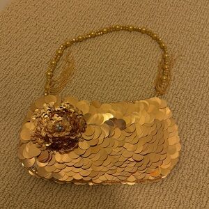 Gold Sequin Purse